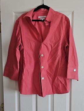 Women’s Coral Button-Front Shirt